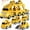 Yellow, variant on Toddlers Construction Toys for Kids 3-9 Year Old，5 in 1 Friction Power Vehicle Car for 3 4 5 6 7 Years Old Boys Girls，Carrier Truck Transport Toys for Christmas and Birthday Gifts
