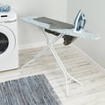 thumbnail image 3 of Mainstays Full‑Size 4‑Leg Ironing Board – 53" x 14", Adjustable Height, Steel Frame, Thick Padded Cotton Cover, Non‑Slip Feet, Lattice Grey, 3 of 4