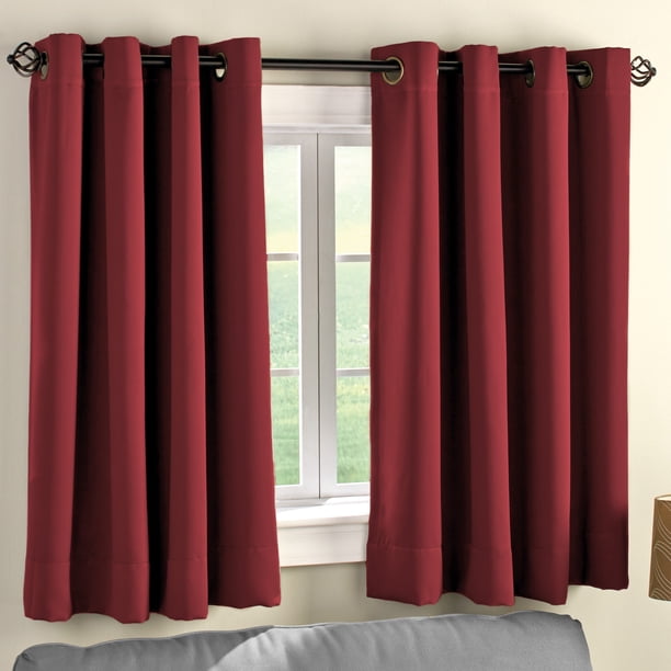 54" Individual Room Darkening Curtain Panel for Indoors - Burgundy