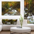 thumbnail image 1 of Flowing River in Autumn - Landscape Photography Canvas Print, 1 of 3