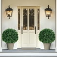 thumbnail image 3 of 2 16in Artificial Boxwood Sphere Bushes - UV Resistant, with Stakes, Porch/Planter/Indoor Decor, 3 of 8