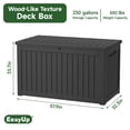 thumbnail image 3 of EasyUp 230 Gallon Resin Deck Box, Lockable Patio Outdoor Storage Box for Furniture, Garden Tools and Tools Storage, Waterproof Outside Storage Boxes, 3 of 6