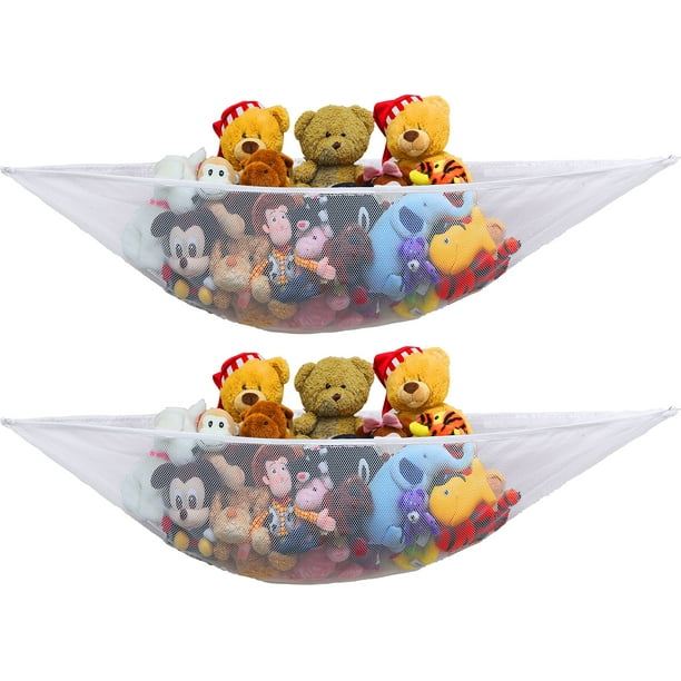 2 PK Simplehouseware Stuffed Animal Jumbo Toy Storage Hammock