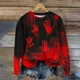 thumbnail image 1 of Pisexur Chemise à Manches Longues Femme Tissu de Haute Qualité Hauts pour Femmes Blouse Imprimée pour Femme Décontractée Col Rond Chandail à Manches Longues Hauts Rouge,G, 1 of 4