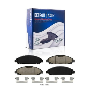 Detroit Axle - Front Ceramic Brake Pads w/ Hardware Replacement for 2015 2016 2017 2018 2019 2020 2021 2022 Ford Mustang - 2pc Set