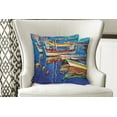 thumbnail image 4 of Ambesonne Colorful Throw Pillow Cover 2 Pack, Shore at Warm Sunset, 16", Multicolor, 4 of 6