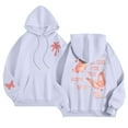 thumbnail image 1 of Chandail à Capuchon Graphique Rose pour Femmes 2024 Mignon Chandail en Molleton Preppy à Manches Longues avec Cordon de Serrage et Poches, 1 of 5