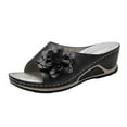 thumbnail image 1 of LSLJS Woman Fish Mouth Collection Leather Soft Footbed Orthopedic Arch-Support Sandals, Women's Slippers, 1 of 2
