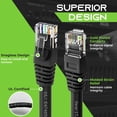 thumbnail image 3 of GearIT - Patch cable - RJ-45 (M) to RJ-45 (M) - 20 ft - UTP - CAT 6e - molded, snagless, stranded - black (pack of 5), 3 of 5