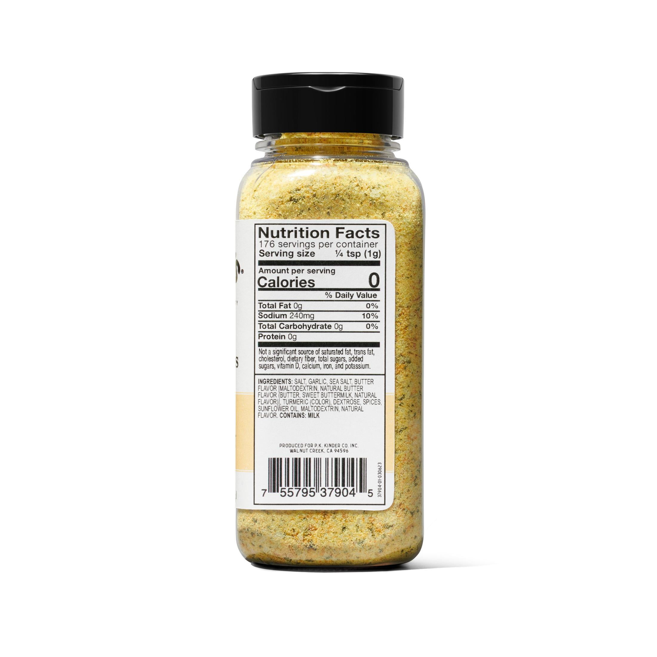 Kinder's Salt Blends Seasoning Buttery Garlic Salt, 6.2 oz