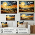 thumbnail image 4 of Designart "Countryside Yellow And Blue Hills Collage I" Modern Floater Framed Canvas Wall Art, 4 of 7