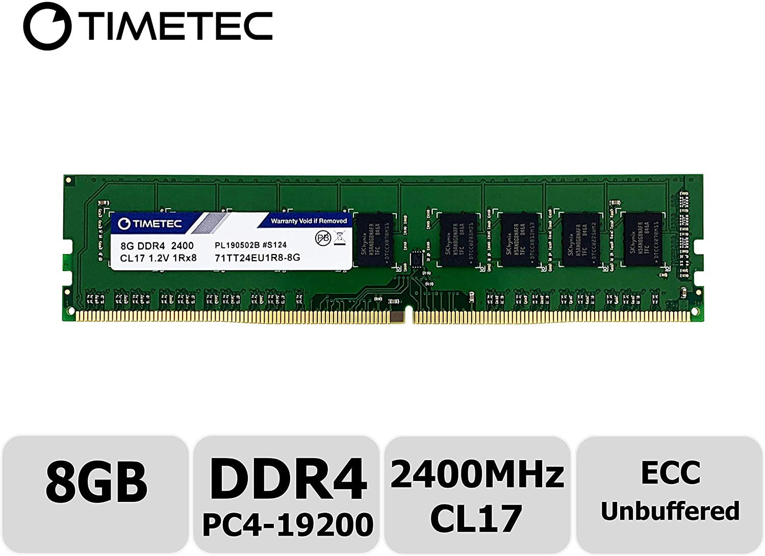 Timetec 32GB DDR4 2400MHz PC4-19200 Registered ECC 1.2V CL17 2Rx4 Dual Rank  288 Pin RDIMM Server Memory Ram Module Upgrade (32GB) - Walmart.com