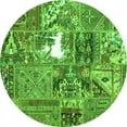 thumbnail image 1 of Ahgly Company Indoor Round Patchwork Green Transitional Area Rugs, 3' Round, 1 of 1