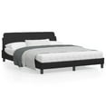 thumbnail image 1 of vidaXL Bed Frame with Headboard Black 152x203 cm Faux Leather, 1 of 1