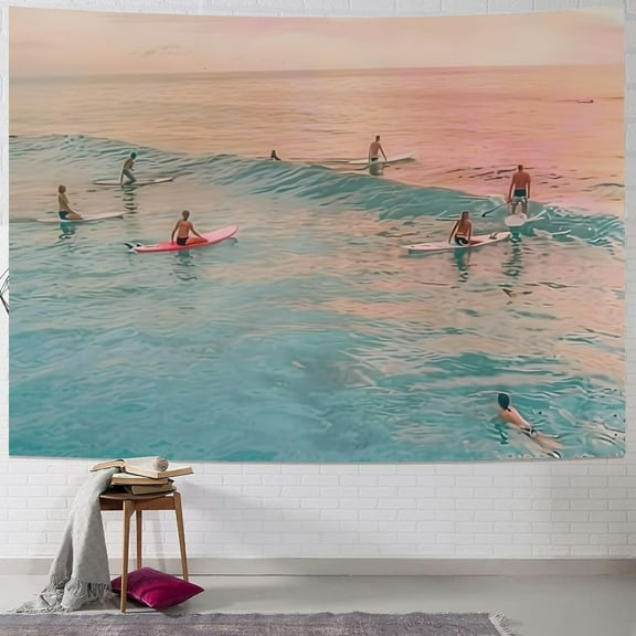 BCIIG Surfing Tapestry Wall Hanging Unique Style Graphic Tapestries Home Wall Decor Art for Living Room Bedroom Apartment Farmhouse Dorm 40x30inch