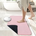 thumbnail image 4 of Bathroom Rug,Rubber Bath Mats for Bathroom,No Slip Bath Rugs,Machine Washable,Low Pile,Absorbent Pink,16" x 24", 4 of 6