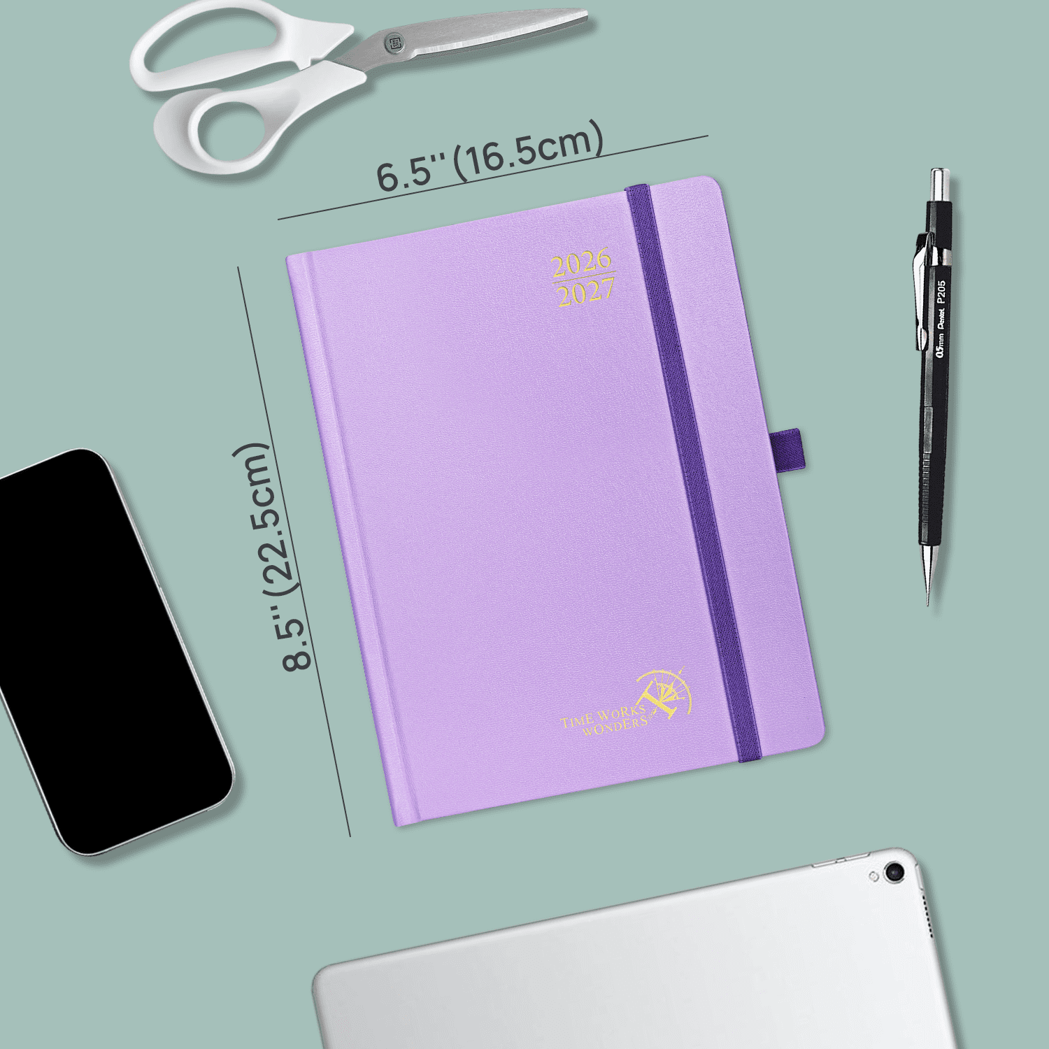 POPRUN Academic Planner 2026-2027, 6.5"x 8.5", (Jul.26-Jun.27) Weekly Monthly Appointment Book with Hourly Time Slots, Hardcover Spiral Bound, 100GSM Thick Paper - Black