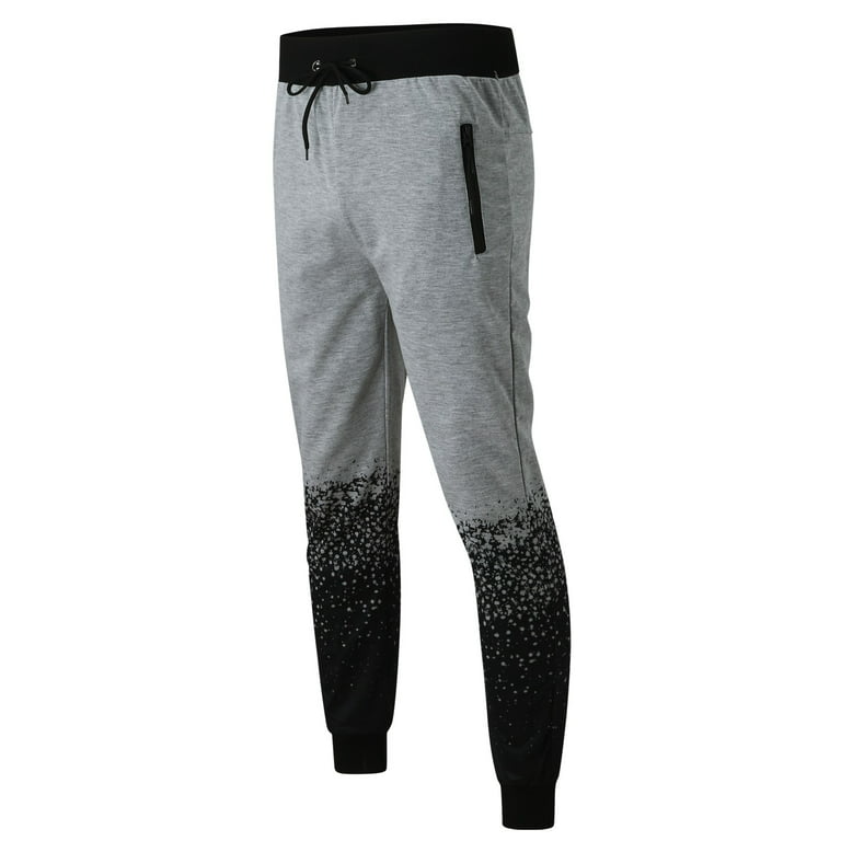 Mens Joggers Sweatpants Slim Fit Workout Training Thigh Mesh Gym Jogger  Pants with Zipper Pockets