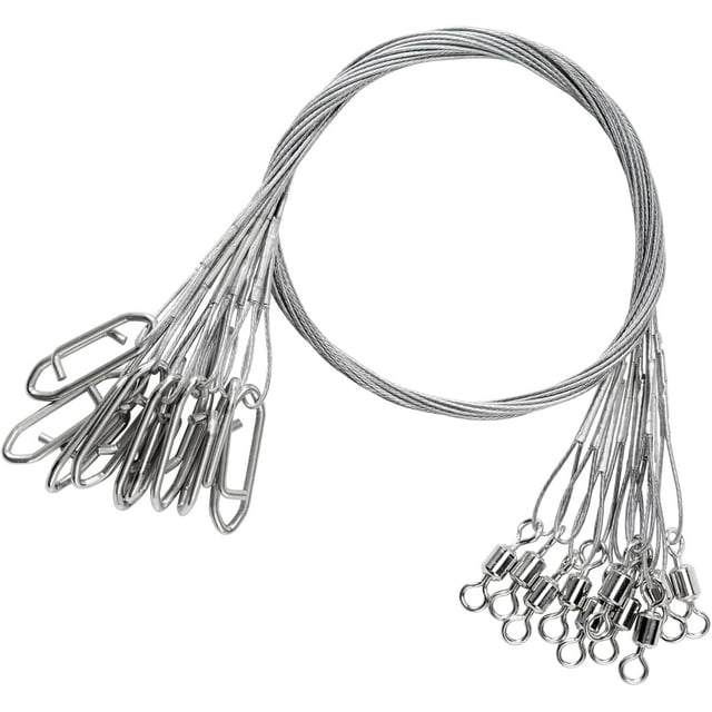 Chef de File de Pêche en Acier Lourd Eau Salée Fil à Haute Résistance Ligne de Chef Appât Pêche en Eau Douce Chefs de File en Acier Inoxydable Nickel Blanc