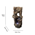 thumbnail image 3 of Angelo Décor 29.5-inch Hollow Tree Falls Fountain with energy-efficient pump and integrated LED accent lighting, 3 of 3