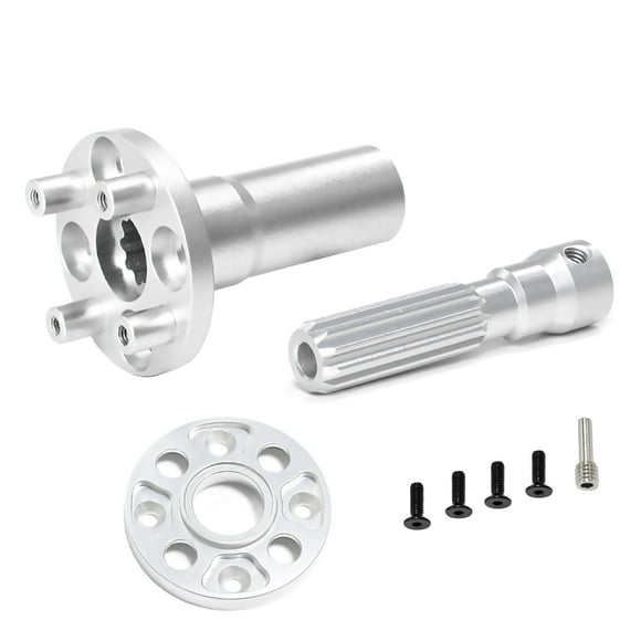 RC Center Drive Shaft Planetary Gearbox 7075 Aluminum Plastic Axles, Silver Color for Traxxas UDR 1/7