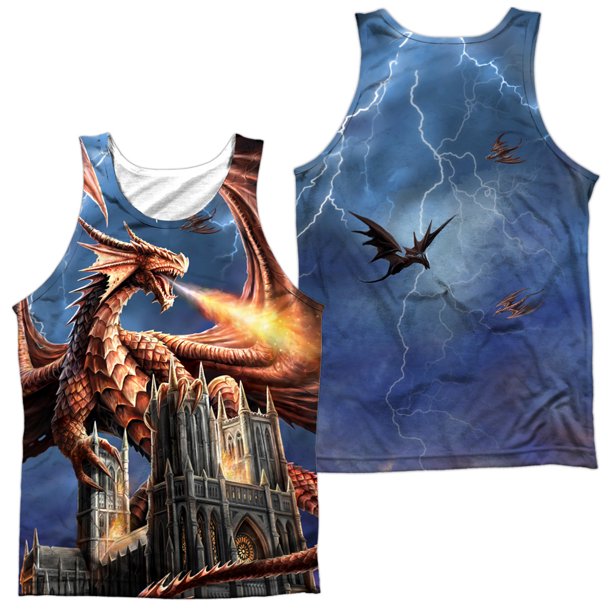 dragon print tank top