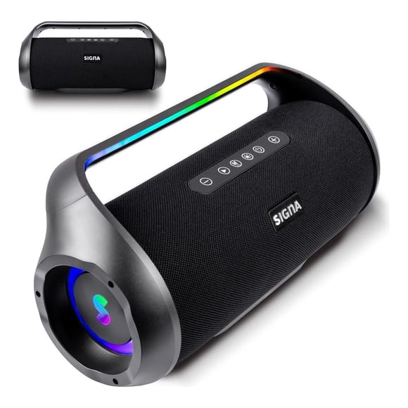 Bocina Recargable Bluetooth Pórtatil Con Luz Led Hasta 12hrs