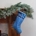 thumbnail image 2 of Northlight 18" Metallic Blue and Silver Embroidered 'Spoiled' Christmas Stocking, 2 of 2