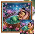 thumbnail image 1 of Hilo Algodón Ecológico Bordado Punto Cruz Princesa Tiana Con 18CT 30x30cm, 1 of 9