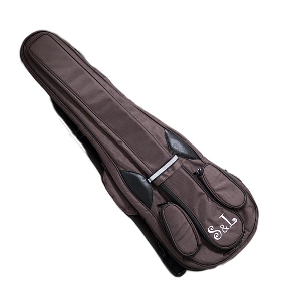 Paititi S&L Triangular Full Size Violin Soft Bag Lightweight Backpack Style Coffee Color