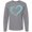 AC-Heather Grey, variant on Inktastic Paw Print Heart Long Sleeve T-Shirt