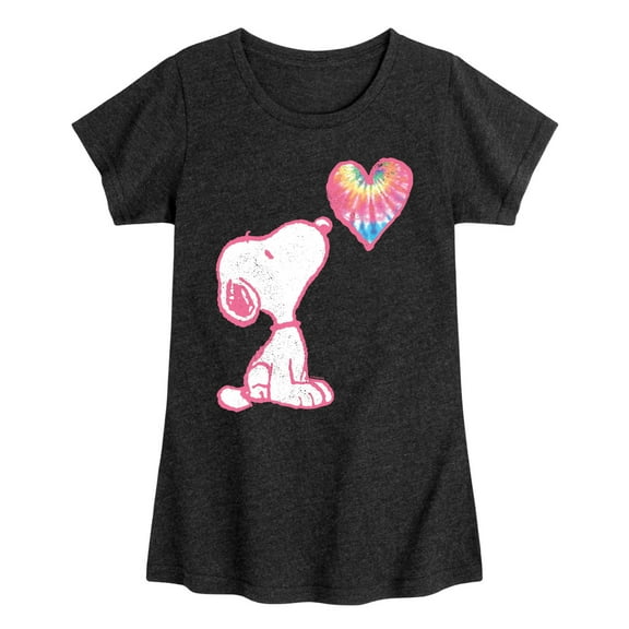 Peanuts - Snoopy Pastel Rainbow Heart - Toddler & Youth Girls Short Sleeve Graphic T-Shirt