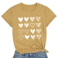 thumbnail image 1 of Meichang T-Shirts de la Saint-Valentin pour Femmes Mignons Cœur Graphique Manches Courtes Col Rond Coupe Ample Cadeaux de la Saint-Valentin, 1 of 3