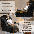 thumbnail image 6 of Vcatnet Bean Bag Chair for Adults, Giant Bean Bag Sofa Couch with Memory Foam, Upholstered Lazy Floor Sofa for Living Room, Bedroom, Apartment, Dark Gray, 6 of 10