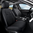 thumbnail image 4 of Coverado Car Seat Covers Full Set, Black Front and Rear Seat Protectors, Waterproof Faux Leather Universal Fit for Most Cars, 4 of 11