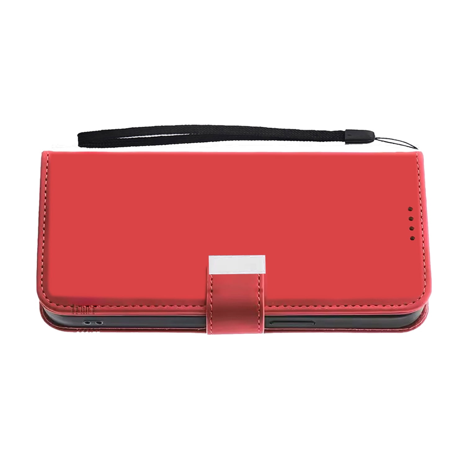Elegant PU Leather Wallet Case for iPhone 17 Pro Max - Red