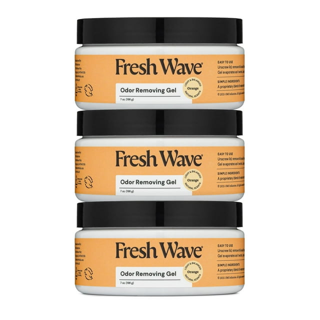 Gel eliminador de olores Fresh Wave Orange, 200 ml, paquete de 3