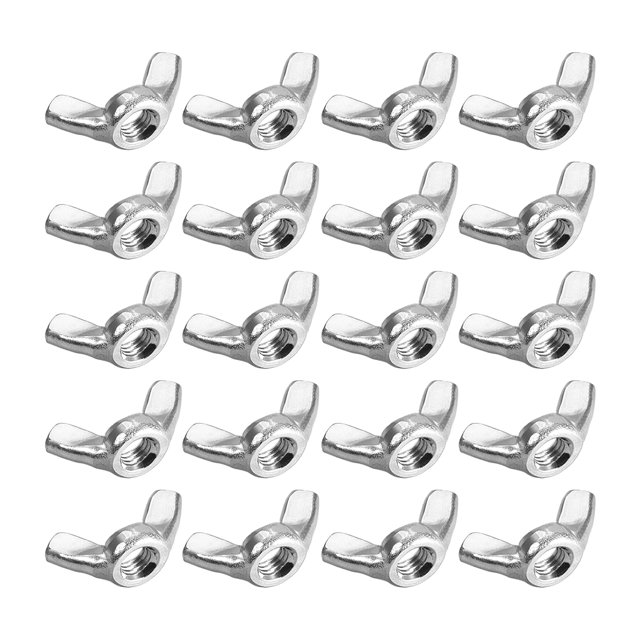 Unique Bargains Écrous d'Aile M5, Écrou Papillon en Acier Inoxydable 304 Torsadé à la Main 20 Pcs