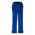 thumbnail image 5 of Havenre Mens Plush Warm Pajama Pants, Drawstring Elastic Waist Fluffy Soft Fleece Sleep Pant with Pockets Loose Comfy Lounge Pj Bottoms for Men Blue M, 5 of 10