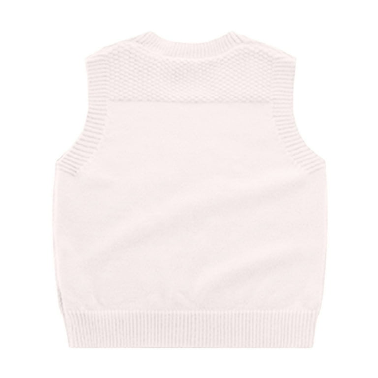Huesdet Toddler Kids Boys V Neck Sweater Sleeveless Knit