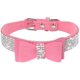 thumbnail image 1 of Collar para Perro con Strass, Piel Sintética Suave, Talla XXS, Rosa 1 JM, 1 of 4