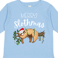 thumbnail image 4 of Inktastic Merry Slothmas Cute Christmas Sloth in Hat with Lights Boys or Girls Long Sleeve Toddler T-Shirt, 4 of 5
