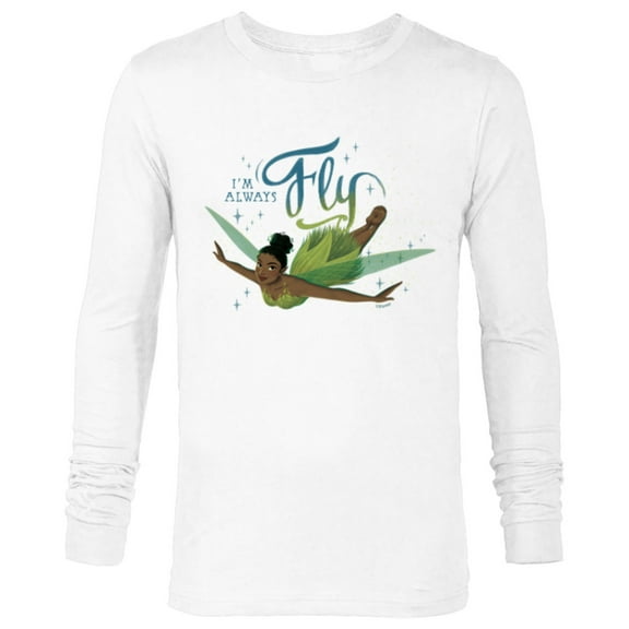 Disney Peter Pan & Wendy Tinker Bell I’m Always Fly Disney - Long Sleeve T-Shirt for Men - Customized-White