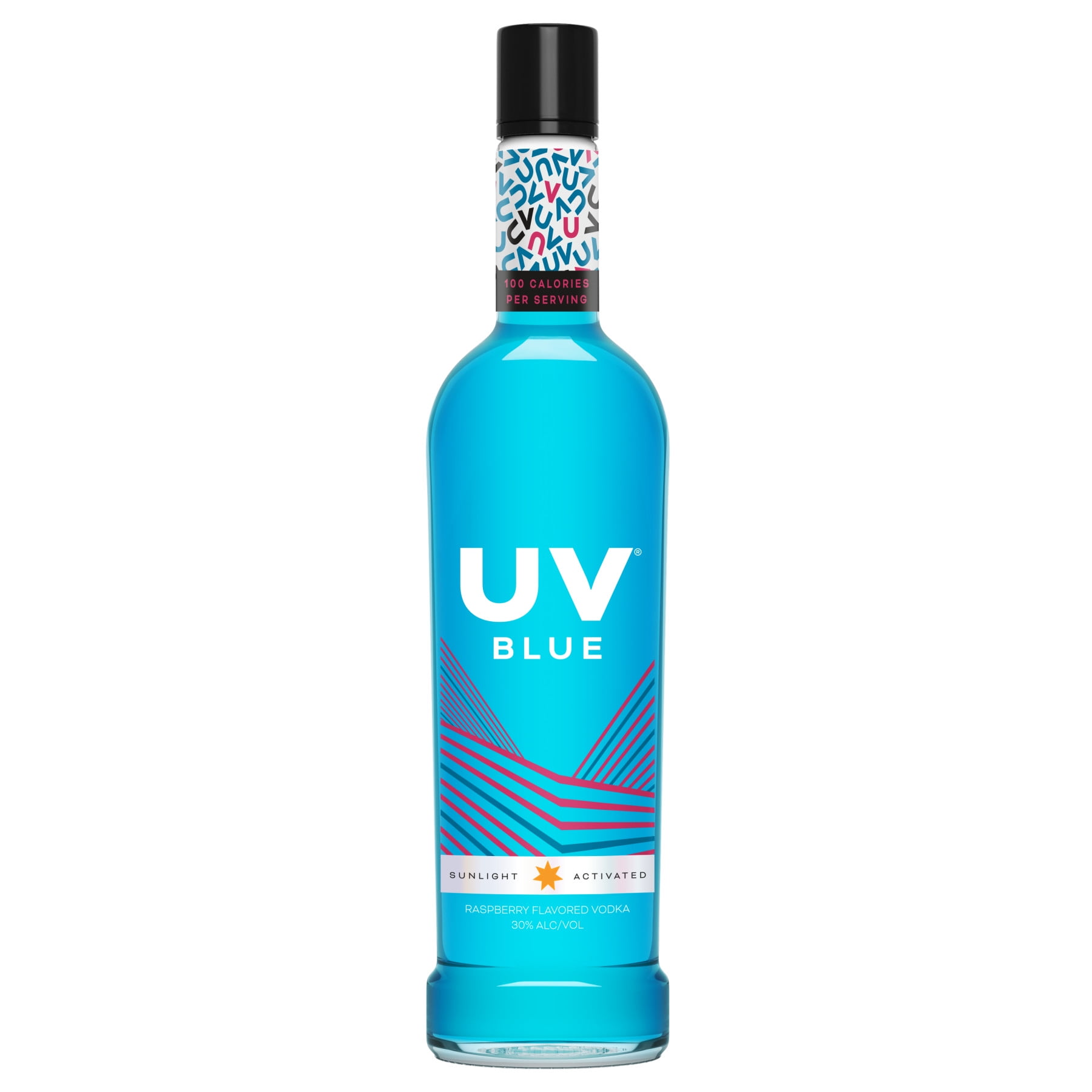Uv Blue Raspberry Flavored Vodka, 750 ml Bottle, 30% ABV