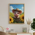 thumbnail image 6 of Diamond Art Kits for Adults, Piglet Wearing Hat With Sunflowers 5D Diamond Painting Kits for Adults Beginners, DIY Full Drill Diamond Painting, Gem Art and Crafts 12x16, 6 of 7