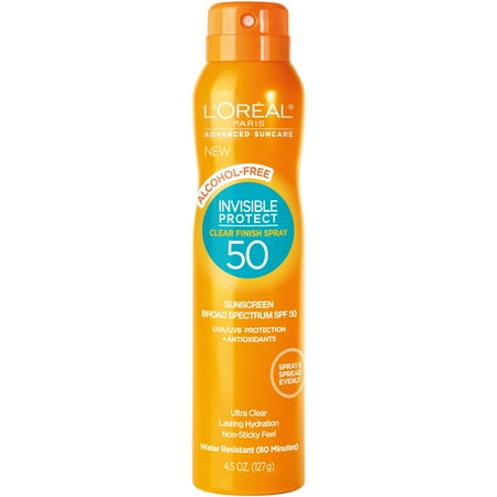 Loreal Paris Advanced Suncare Alcohol-Free Clear Spray SPF 50, 4.5 Oz