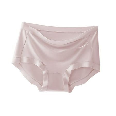 Women s Panties Lace plus Size Silk Long Underwear Women Women Underwear Seamless Mid Waist Breathable Solid Color Triangle Shorts