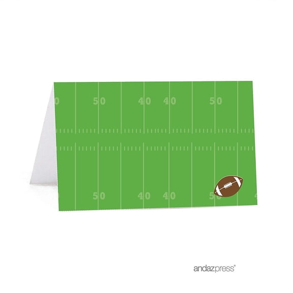 Koyal Wholesale Table Place Cards Football Touchdown Birthday Party Printable 20-Pack