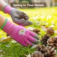 thumbnail image 3 of Vgo... 1-Pair Kids Gardening Gloves Ages 3-9| Natural Latex Grip|Breathable Yard Work & DIY Safety Gloves, Machine Washable For Outdoor Play (XXS, Purple, KID-RB6013), 3 of 8