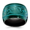 thumbnail image 7 of Edward Mirell Black Ti Anodized Teal Domed 16mm Band, 7 of 7